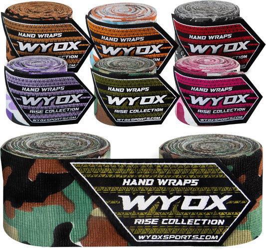Gel Boxing Hand Wraps for Men Women – Elasticated Padded Long Wrist Straps Cotton & Nylon Blend for Muay Thai MMA, Kickboxing, BJJ Combat Sports Training