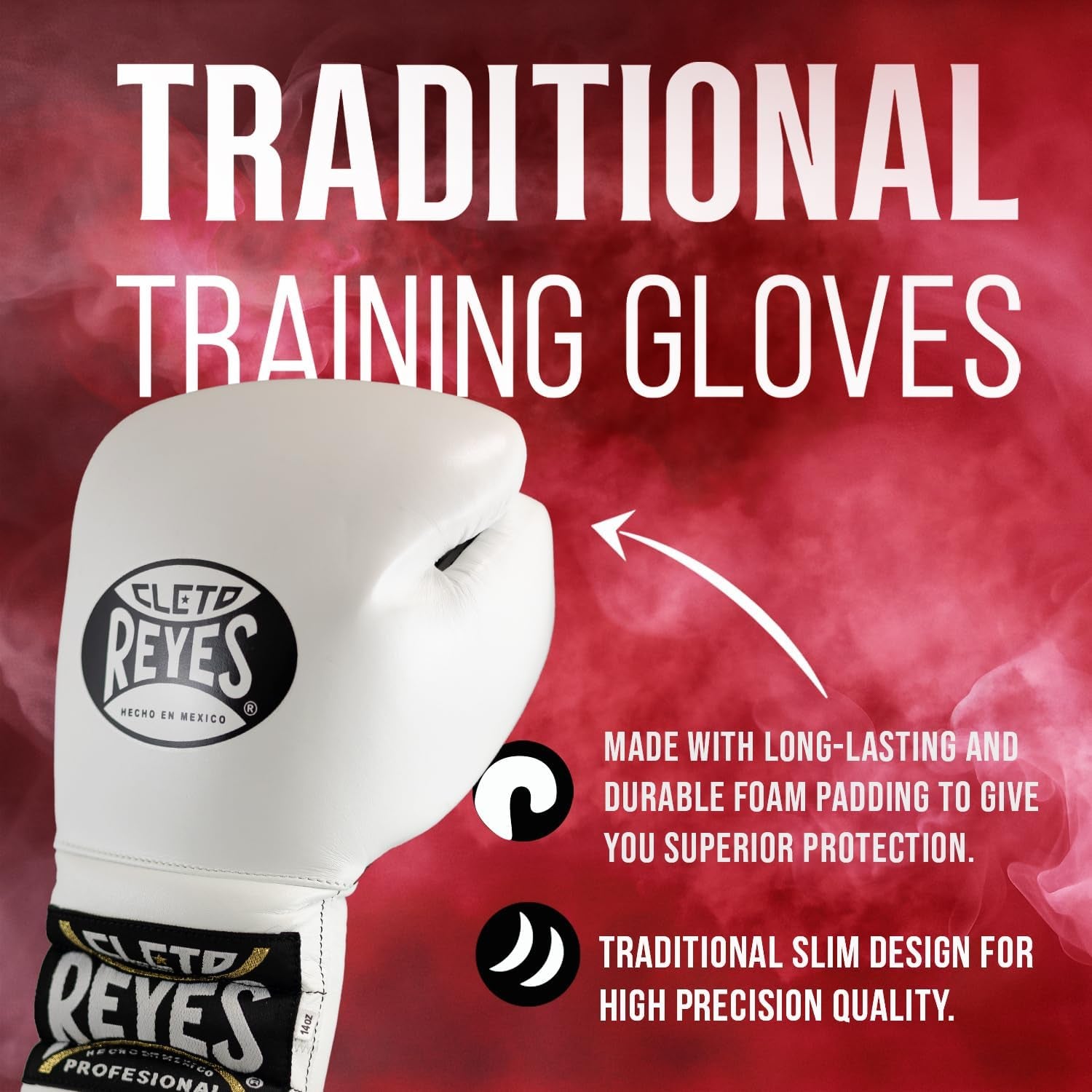 Traditional Professional-Grade Boxing Gloves with Laces for Training, Sparring and Heavy Punching Bags for Men and Women, MMA, Kickboxing, Muay Thai