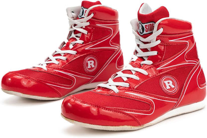 Undefeated Boxing Shoes, Synthetic Leather Shoes for Men and Women, Lightweight, High-Top Ankle Shoes for Boxing, Workout, Training, and Competition, Available in Different Sizes (2-13)