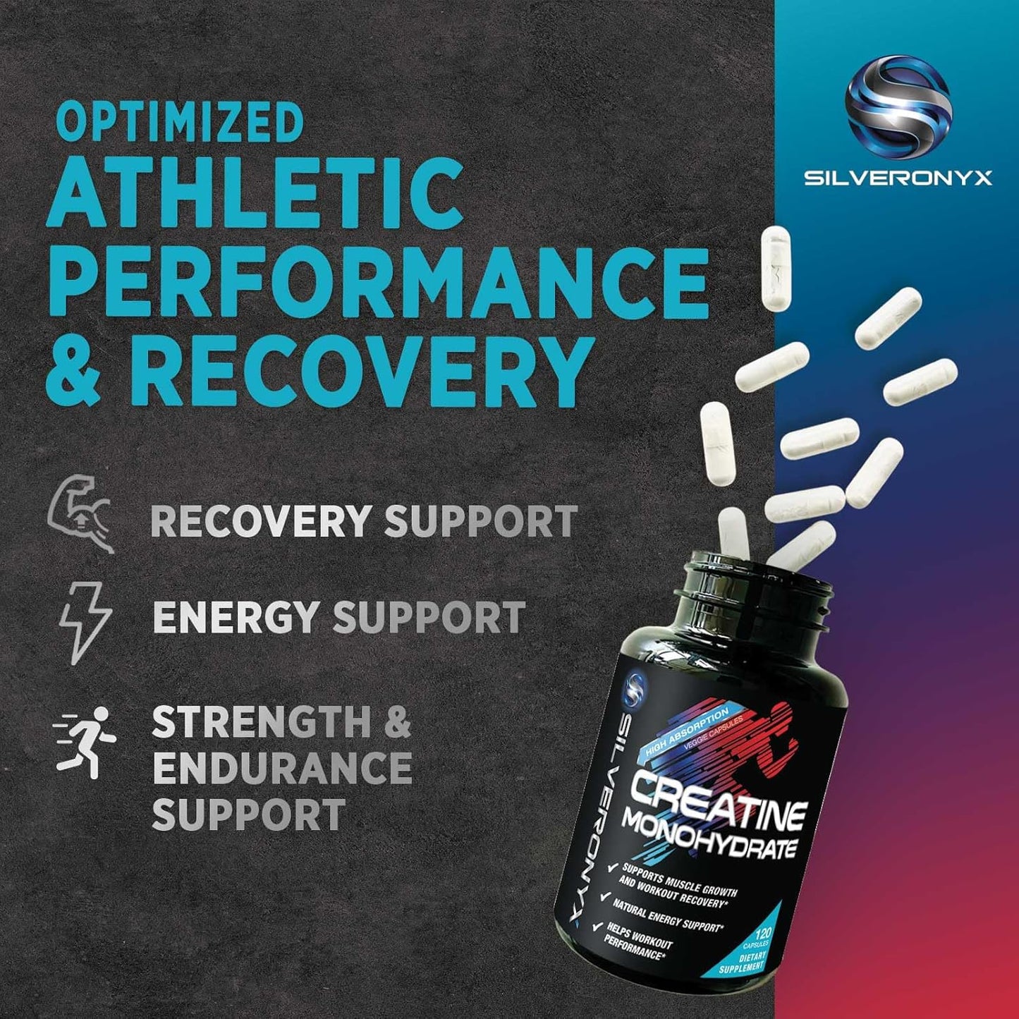Creatine Monohydrate 3000Mg per Serving - 3X Strength Micronized Creatine Powder - Supports Lean Muscle, Strength, Energy, & Endurance - All Natural Supplement, Non-Gmo, Bottled in USA - 120 Capsules