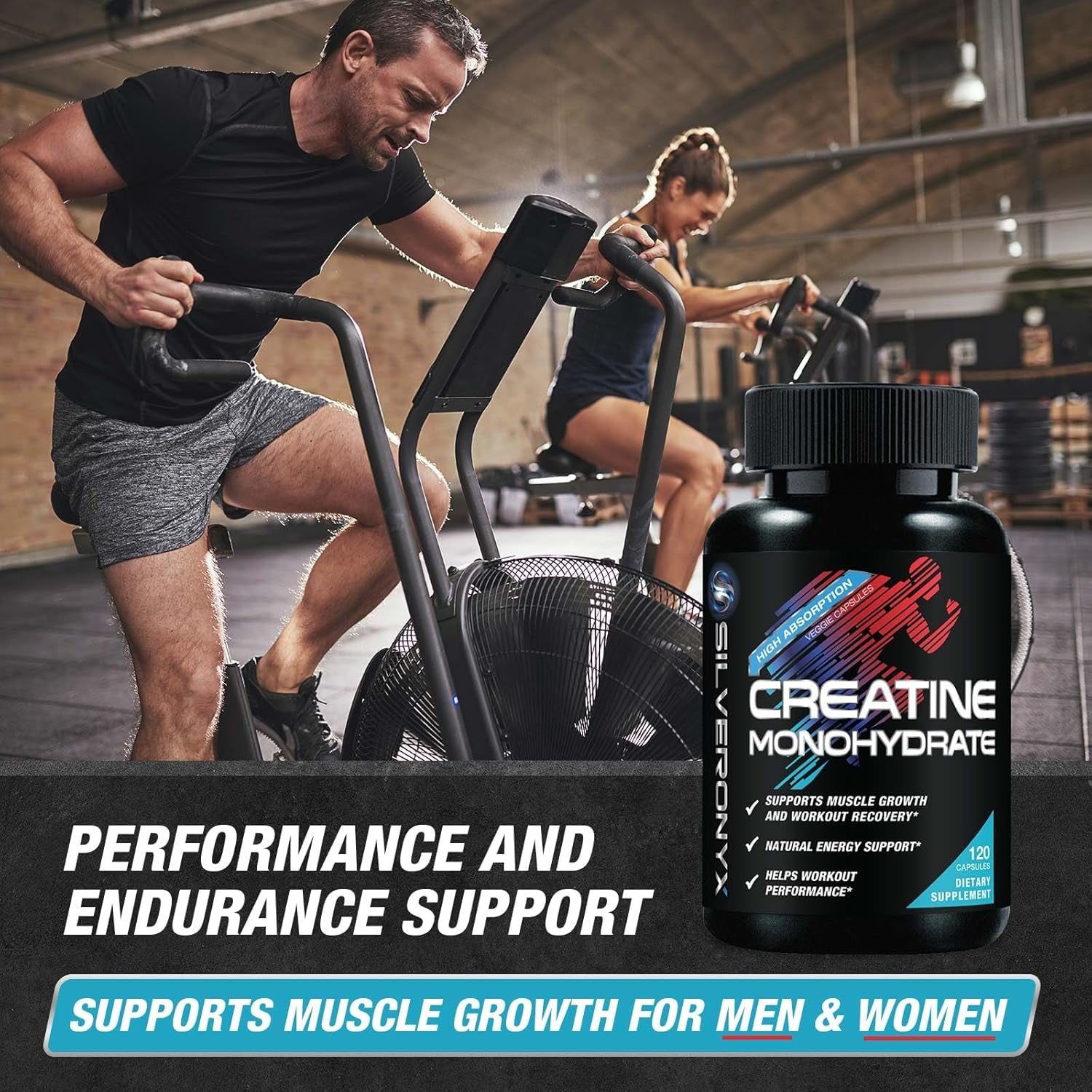 Creatine Monohydrate 3000Mg per Serving - 3X Strength Micronized Creatine Powder - Supports Lean Muscle, Strength, Energy, & Endurance - All Natural Supplement, Non-Gmo, Bottled in USA - 120 Capsules