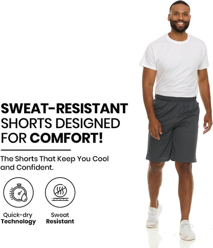 Elevate Your Game with Our Men’s 4-Pack Quick-Dry Athletic Shorts – Perfect for Basketball, Gym, and Workouts!