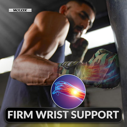 Gel Boxing Hand Wraps for Men Women – Elasticated Padded Long Wrist Straps Cotton & Nylon Blend for Muay Thai MMA, Kickboxing, BJJ Combat Sports Training