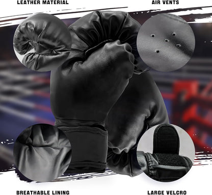 14 Pcs Boxing Set Boxing Equipment Set for Beginners Including 2 Pair of 6 Oz Boxing Gloves Headgear Helmet Hand Wraps Mouth Guards Gifts Training Equipment
