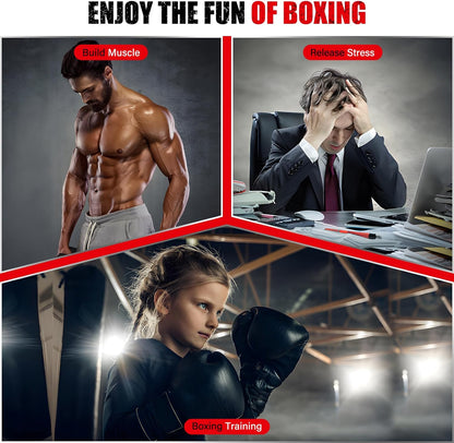 Speed Bag Boxing Punching Bag, Wall Mount Height Adjustable & Fold Speed Bags for Boxing, Wall Bracket Boxing Reflex Ball, Boxing Bag as Adults Teens and Kids, Fits Home Gym Workout