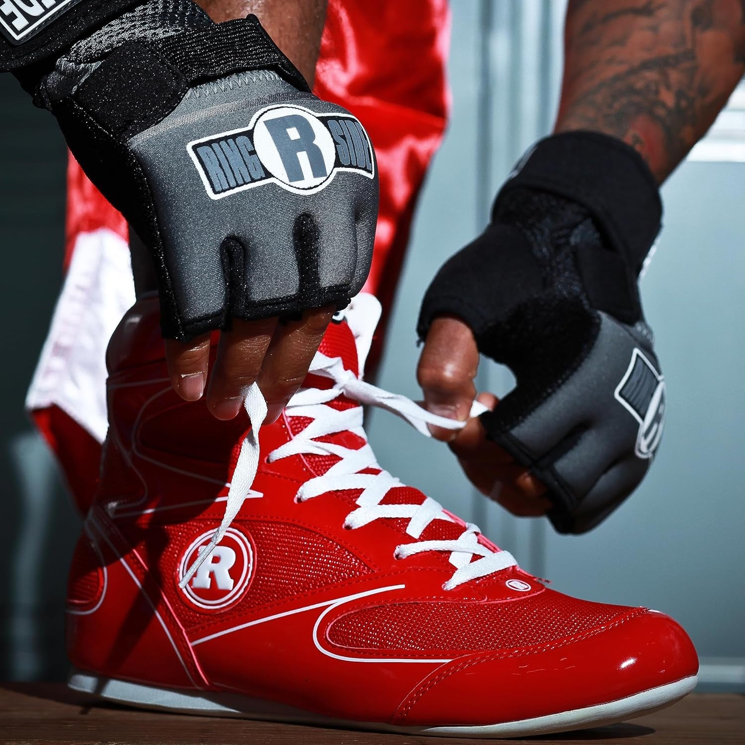 Undefeated Boxing Shoes, Synthetic Leather Shoes for Men and Women, Lightweight, High-Top Ankle Shoes for Boxing, Workout, Training, and Competition, Available in Different Sizes (2-13)