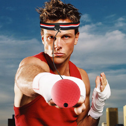 Boxing Reaction Punching Ball for Adults, Ball Headband for Reflex Training, Boxing Reflex Balls Set, Multi Functional Boxings Training Balls for Muay Karate (E305-H04)