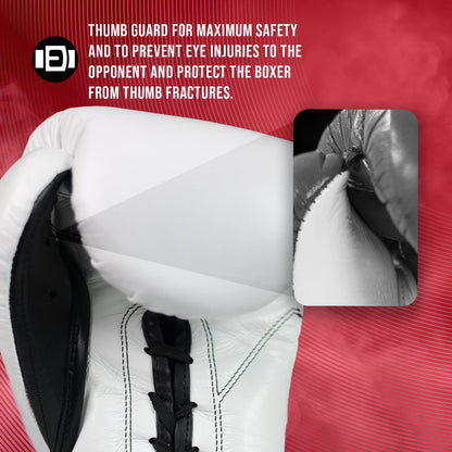 Traditional Professional-Grade Boxing Gloves with Laces for Training, Sparring and Heavy Punching Bags for Men and Women, MMA, Kickboxing, Muay Thai