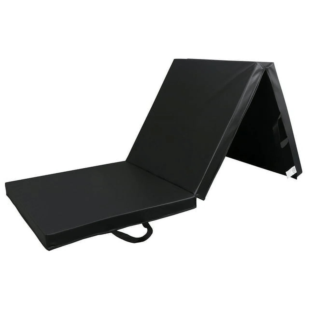 Elevate Your Workout with the 6' x 2' Tri-Fold Folding Gym Mat - Perfect for Aerobics and Wrestling, Black 2" Thick Comfort