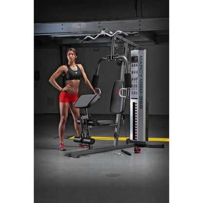 Pro MWM-988 Home Gym System 150 Pound Adjustable Weight Stack Machine