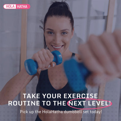 Elevate Your Workouts with the 2, 3, & 5 LB Neoprene Dumbbell Free Weight Set with Rack in Vibrant Red and Blue
