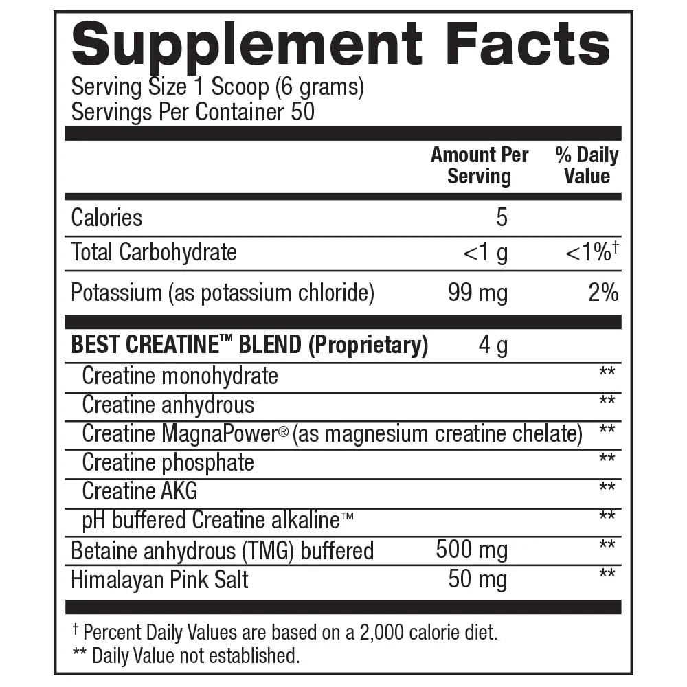 Unleash Your Strength with Best Creatine - Premium Creatine Monohydrate with Himalayan Salt for Enhanced Pump, Endurance, and Muscle Growth - Delicious Snow Cone Flavor - 50 Servings in Every 10.58 oz Container