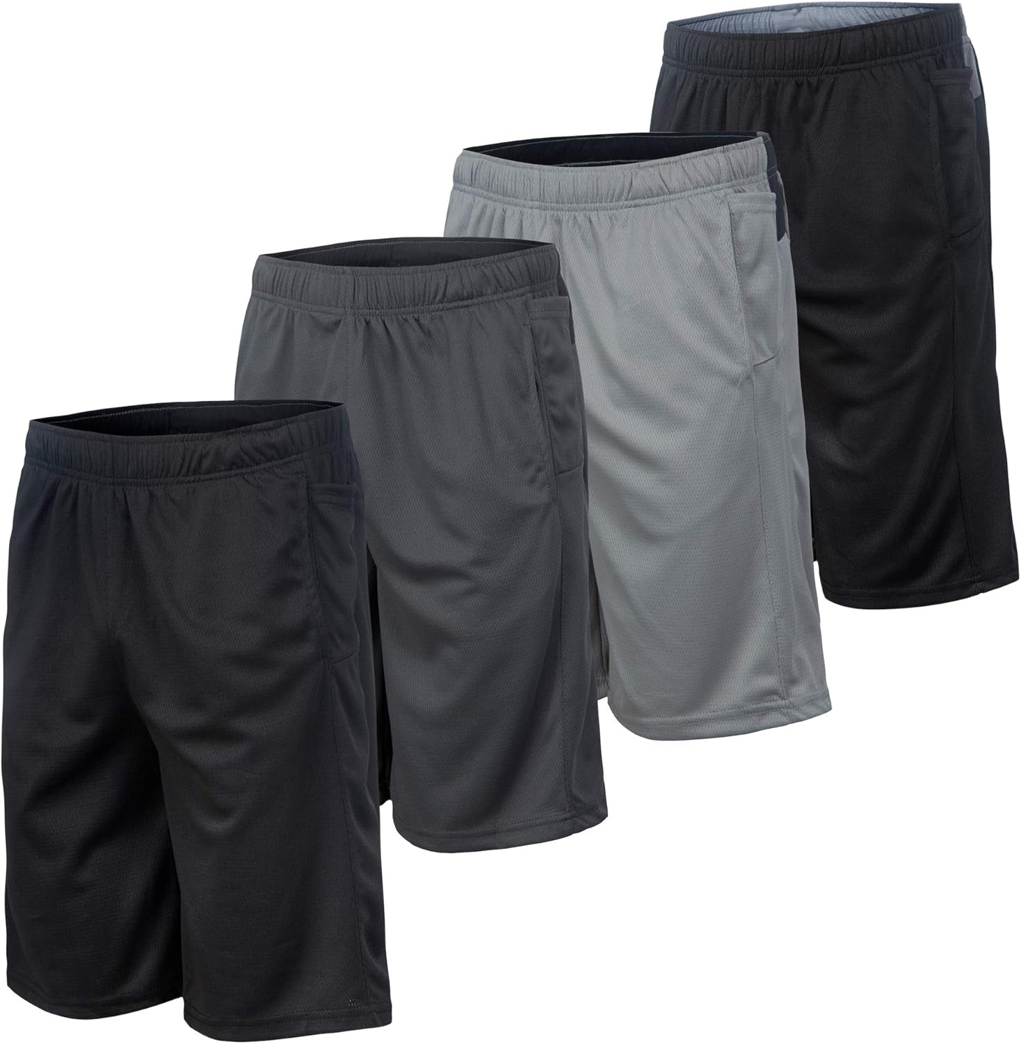 Elevate Your Game with Our Men’s 4-Pack Quick-Dry Athletic Shorts – Perfect for Basketball, Gym, and Workouts!