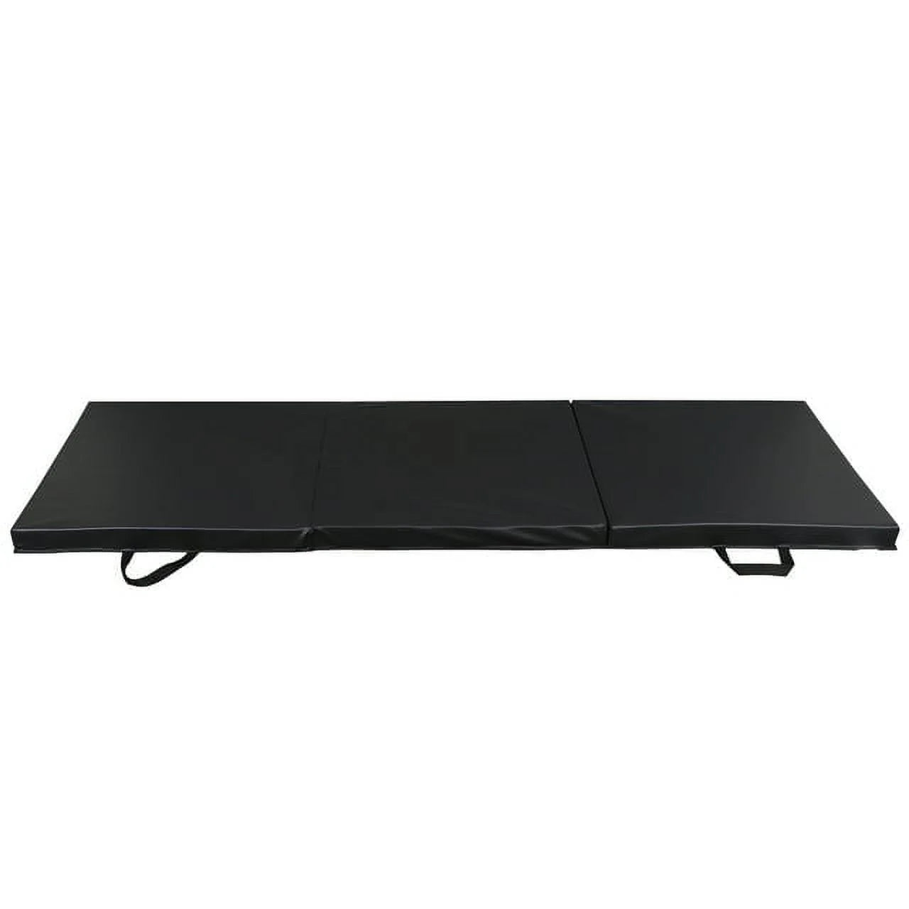 Elevate Your Workout with the 6' x 2' Tri-Fold Folding Gym Mat - Perfect for Aerobics and Wrestling, Black 2" Thick Comfort