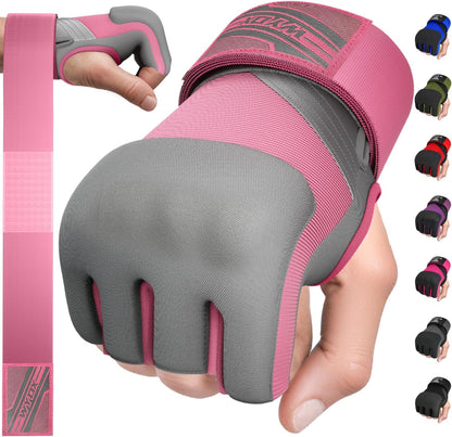 Gel Boxing Hand Wraps Inner Gloves for Men & Women, 80Cm Quick Wrist Straps, Padded Knuckle Protection for Muay Thai Kickboxing, Hand Wraps for Boxing & Martial Arts